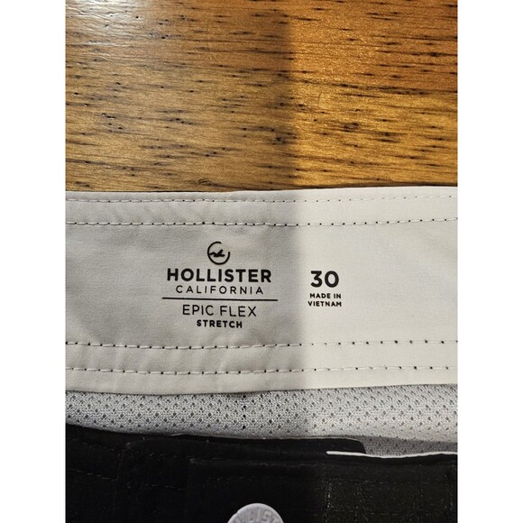 Hollister Men’s 30 Board Shorts Swim Trunks Black White Ombre Speckle EUC - Picture 10 of 11